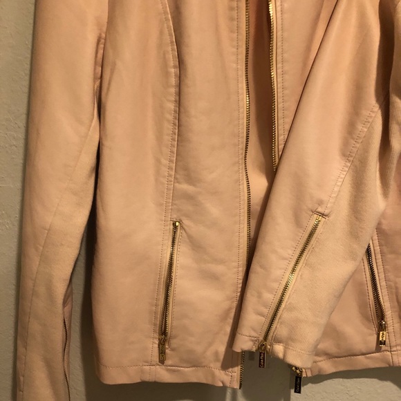 Calvin Klein Leather Pink Jacket - Picture 5 of 6